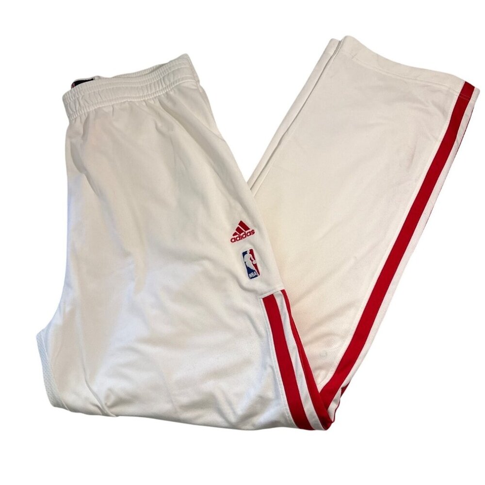 Adidas NBA Game Worn Pants Tearaways Raptors Amir Johnson 2013-14 White 2XL + 2